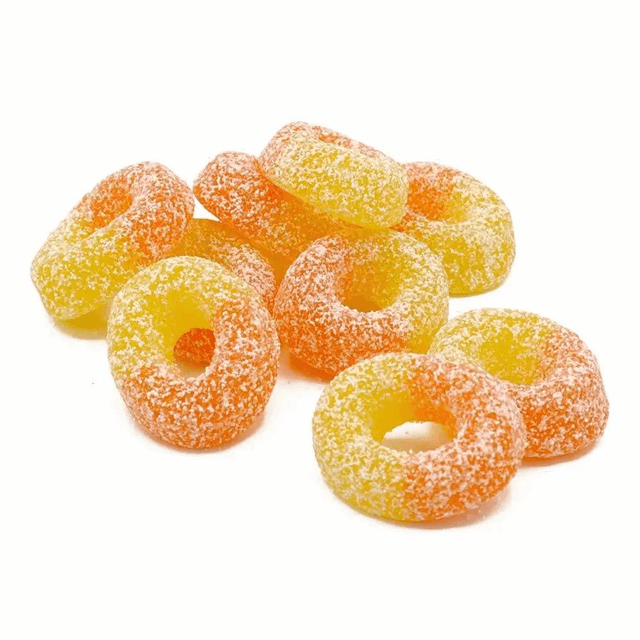 Fizzy Peach Rings (Vegan)